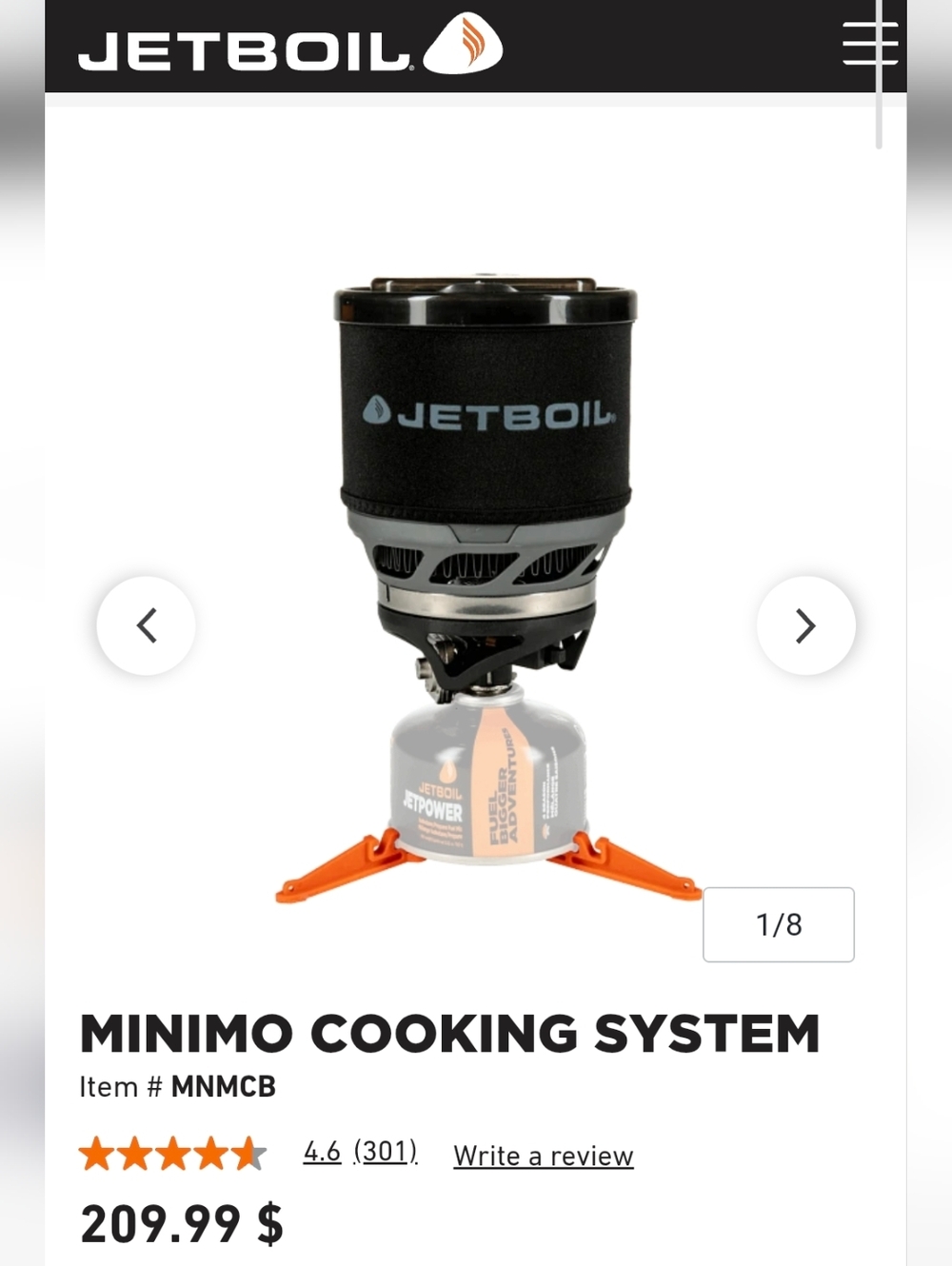 NEW Jetboil Minimo Cooking System - Black
